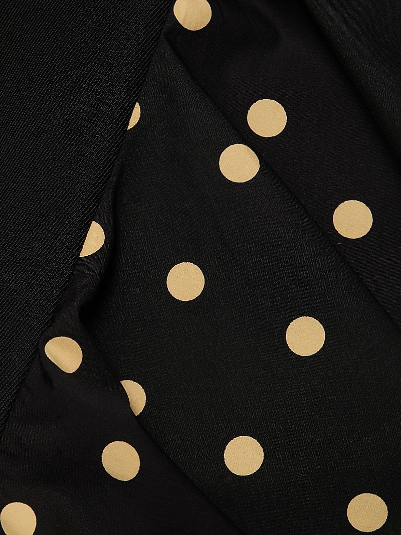 Polka Dot Ruffle Cocktail Dress