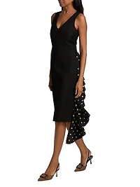 Polka Dot Ruffle Cocktail Dress