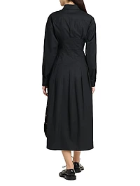 Polka Dot Cotton Midi-Dress