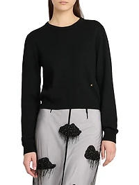 Ribbed Wool-Blend Crewneck Sweater