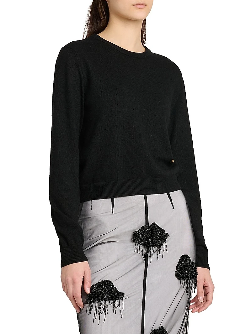 Ribbed Wool-Blend Crewneck Sweater
