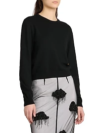 Ribbed Wool-Blend Crewneck Sweater