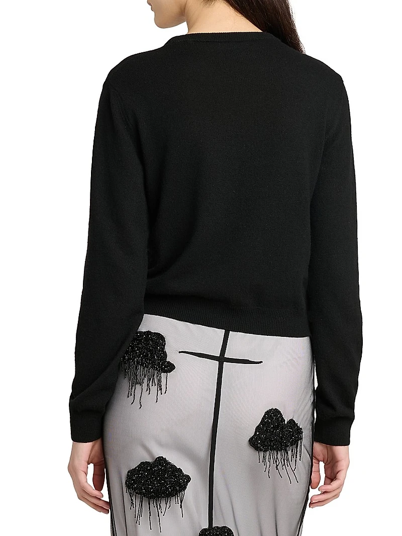 Ribbed Wool-Blend Crewneck Sweater