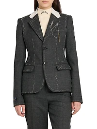Topstitched Wool Jacket