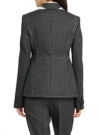 Topstitched Wool Jacket