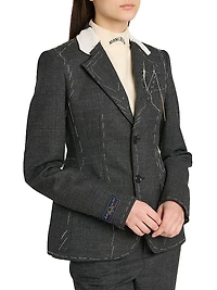 Topstitched Wool Jacket