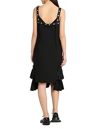 Tiered High-Low Midi-Dress