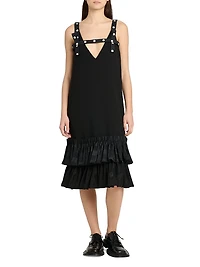 Tiered High-Low Midi-Dress