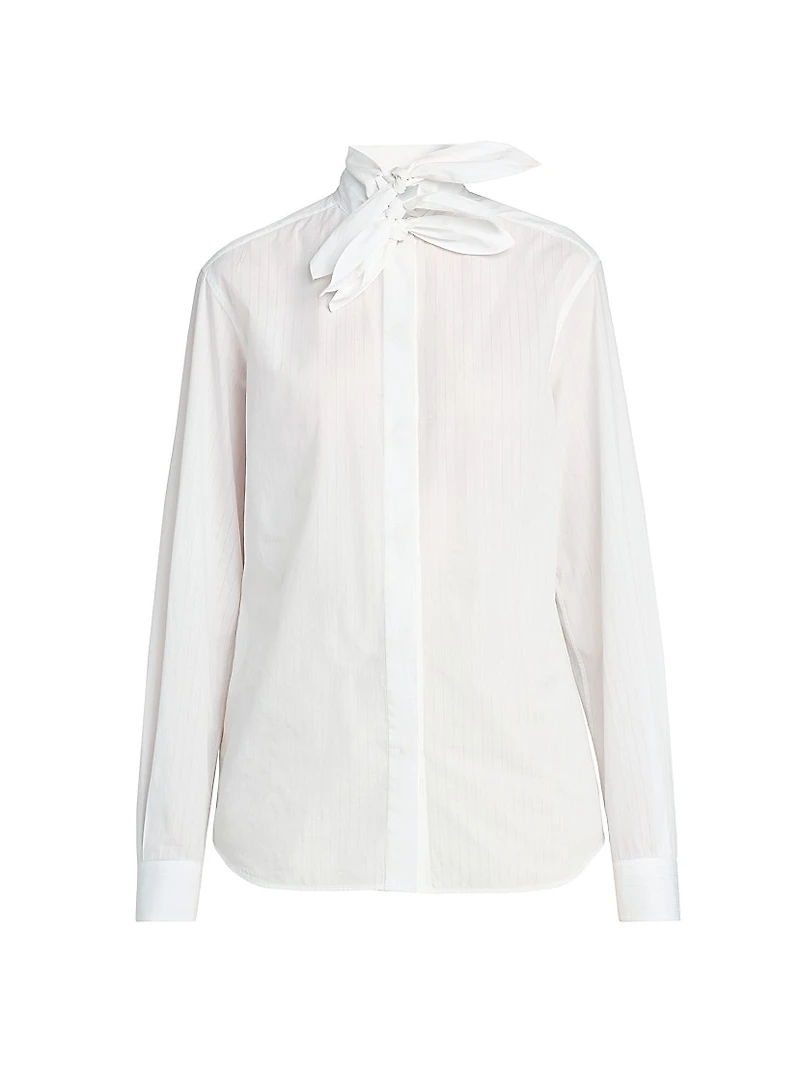 Tieneck Cotton Blouse