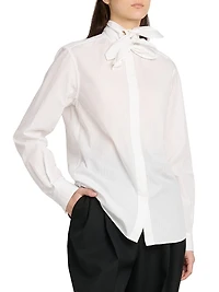 Tieneck Cotton Blouse