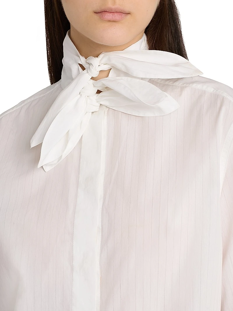 Tieneck Cotton Blouse