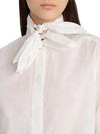 Tieneck Cotton Blouse