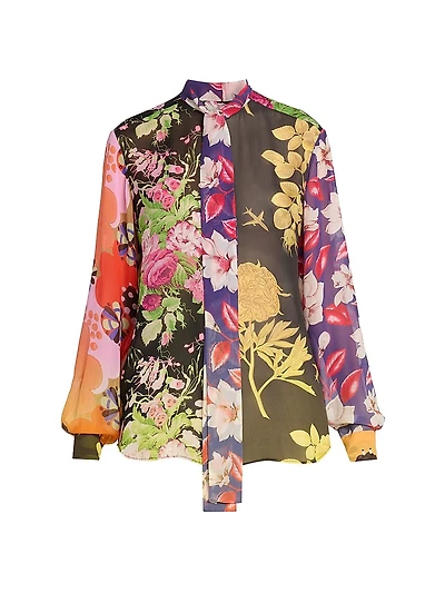 Floral Silk Blouse