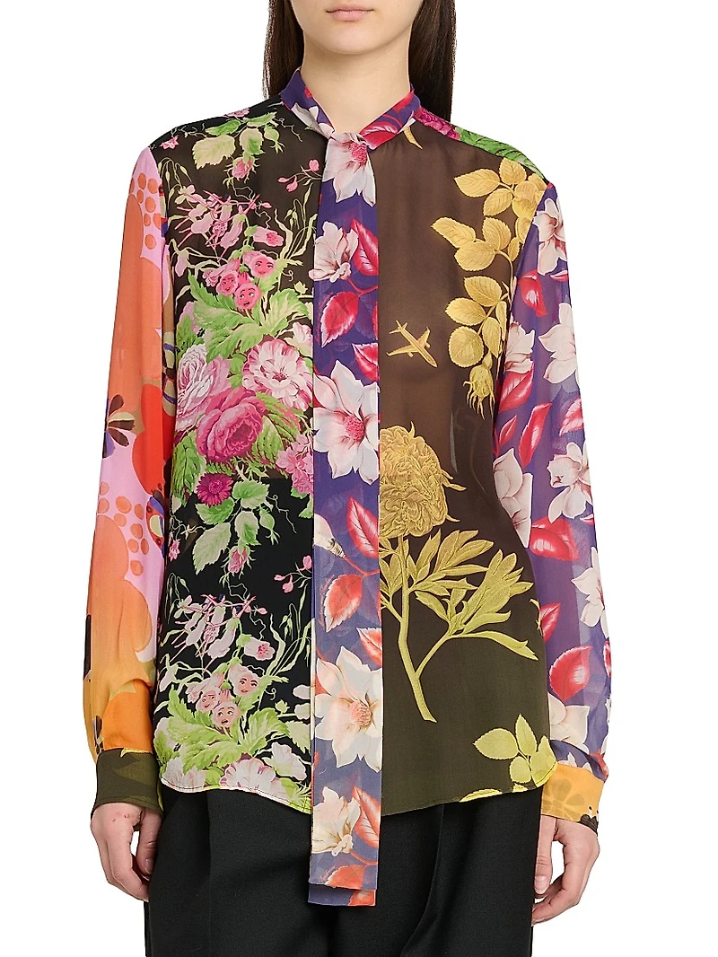 Floral Silk Blouse