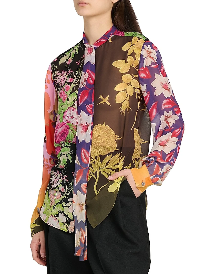 Floral Silk Blouse