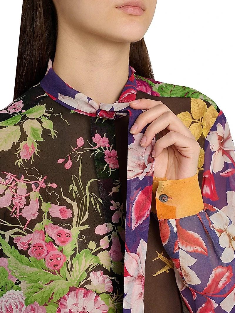 Floral Silk Blouse