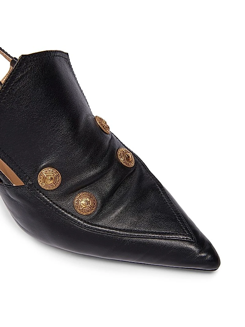 Agnes Leather Slingback Pumps
