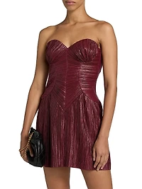 Nella Pleated Bustier Minidress