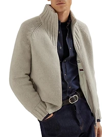 Cashmere Feather Yarn Knit Outerwear Jacket