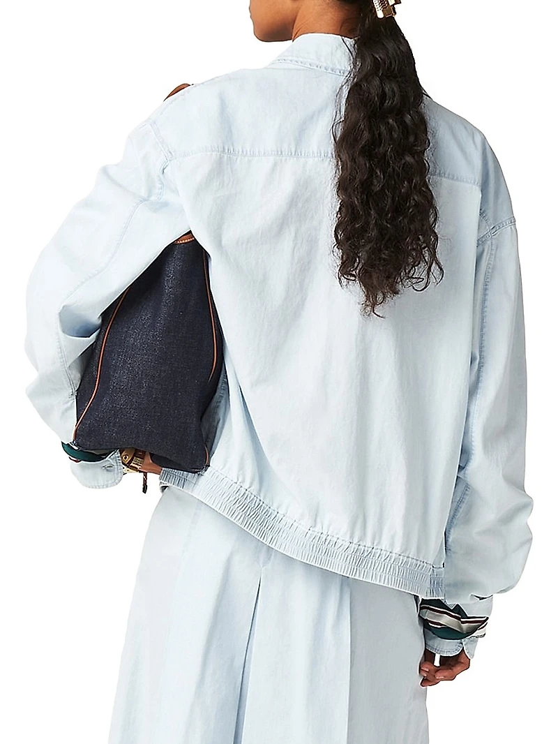 Chambray Blouson Jacket
