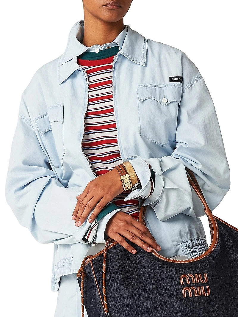 Chambray Blouson Jacket