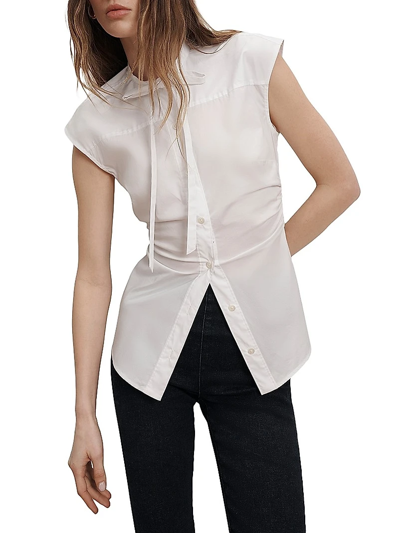 Joon Stretch Cotton-Blend Top