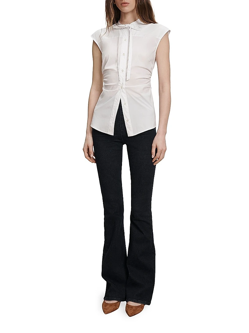 Joon Stretch Cotton-Blend Top