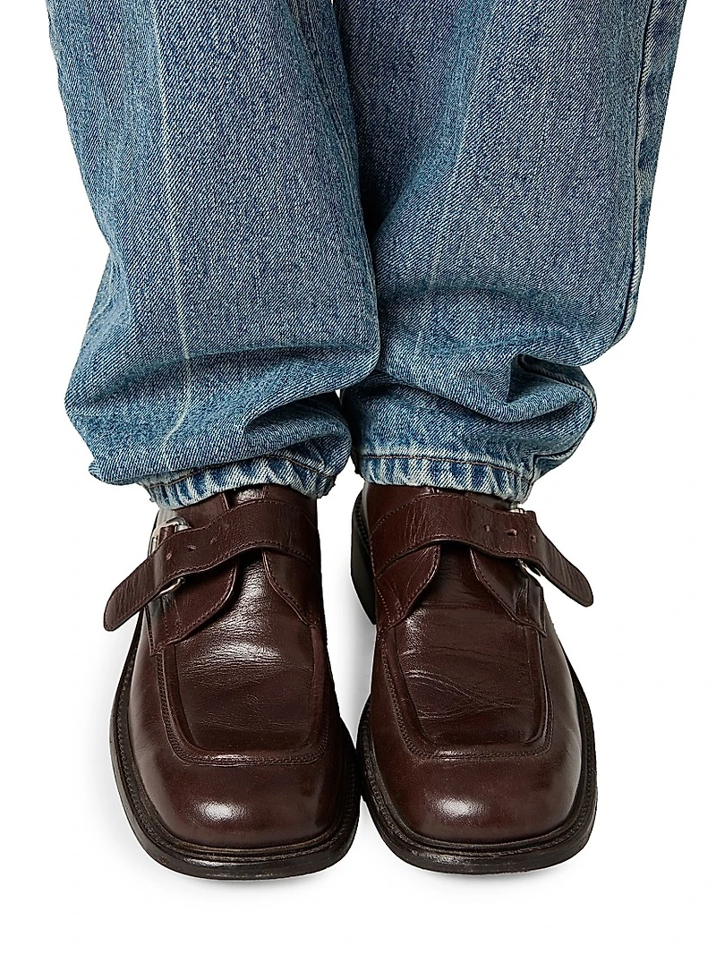 Denim and Poplin Five-Pocket Jeans