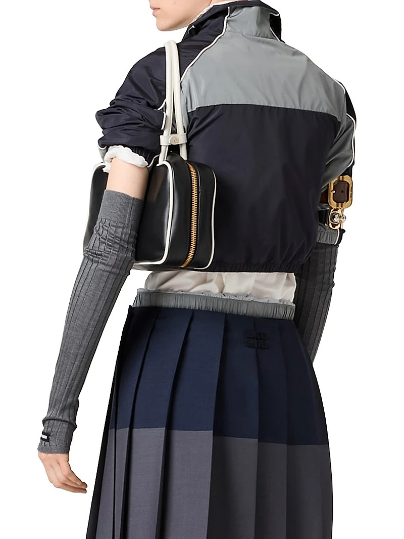 Technical Silk Zipper Blouson Jacket
