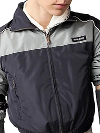 Technical Silk Zipper Blouson Jacket