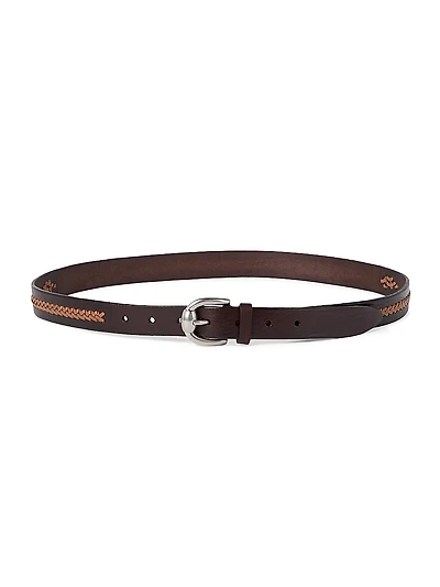 Leather Braided Pattern Belt