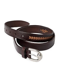 Leather Braided Pattern Belt
