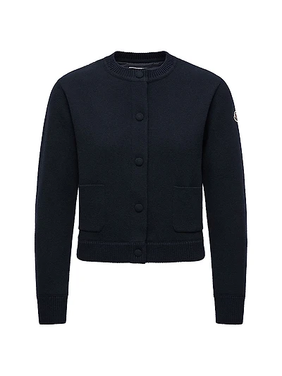 Down-Filled Cardigan Wool
