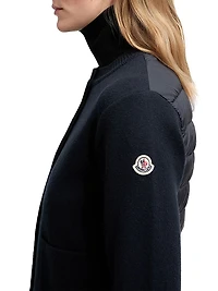 Down-Filled Cardigan Wool