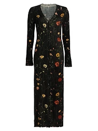 Floral Skinny Long Cardigan
