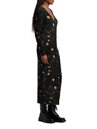 Floral Skinny Long Cardigan
