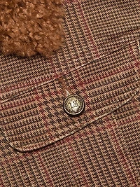 Plaid Skinny-Fit Trucker Jacket