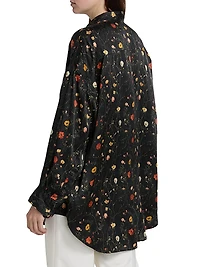 Floral Oversized Silk Shirt
