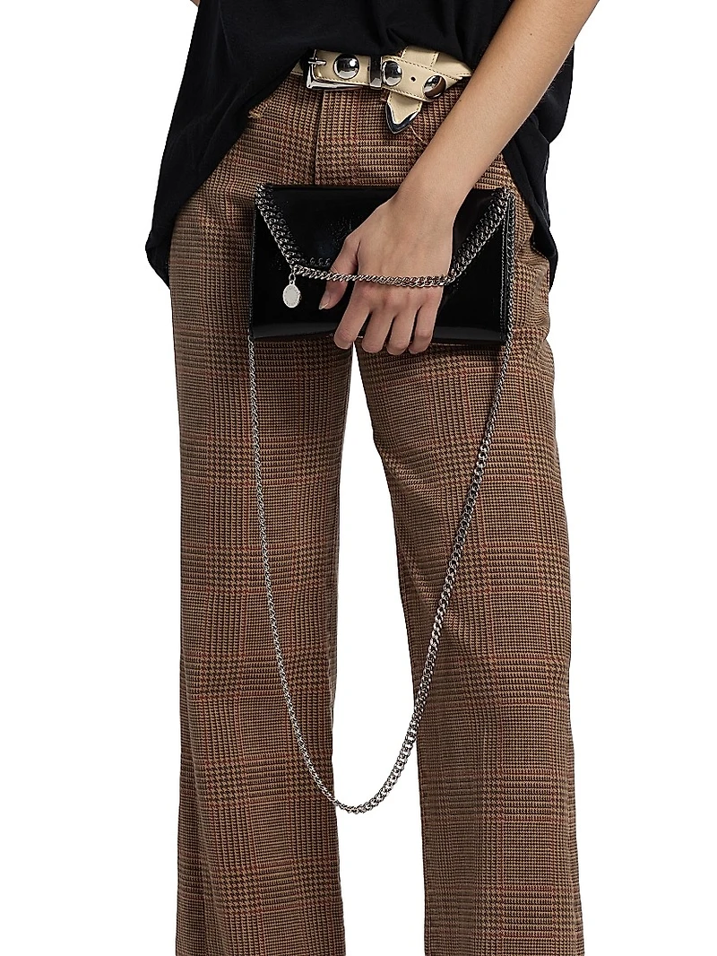 Charlotte Plaid Wide-Leg Jeans