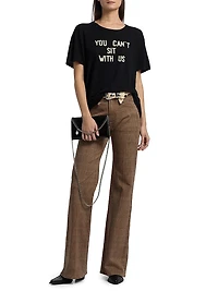 Charlotte Plaid Wide-Leg Jeans