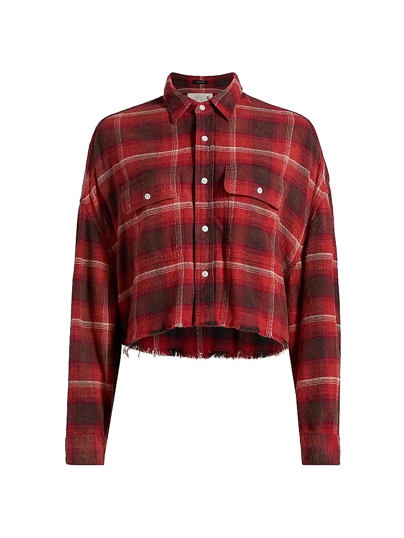 Plaid Cotton Crop Shirt