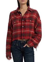 Plaid Cotton Crop Shirt