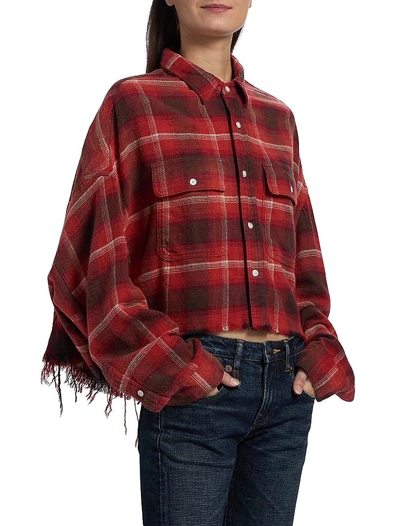 Plaid Cotton Crop Shirt
