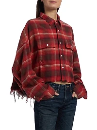 Plaid Cotton Crop Shirt