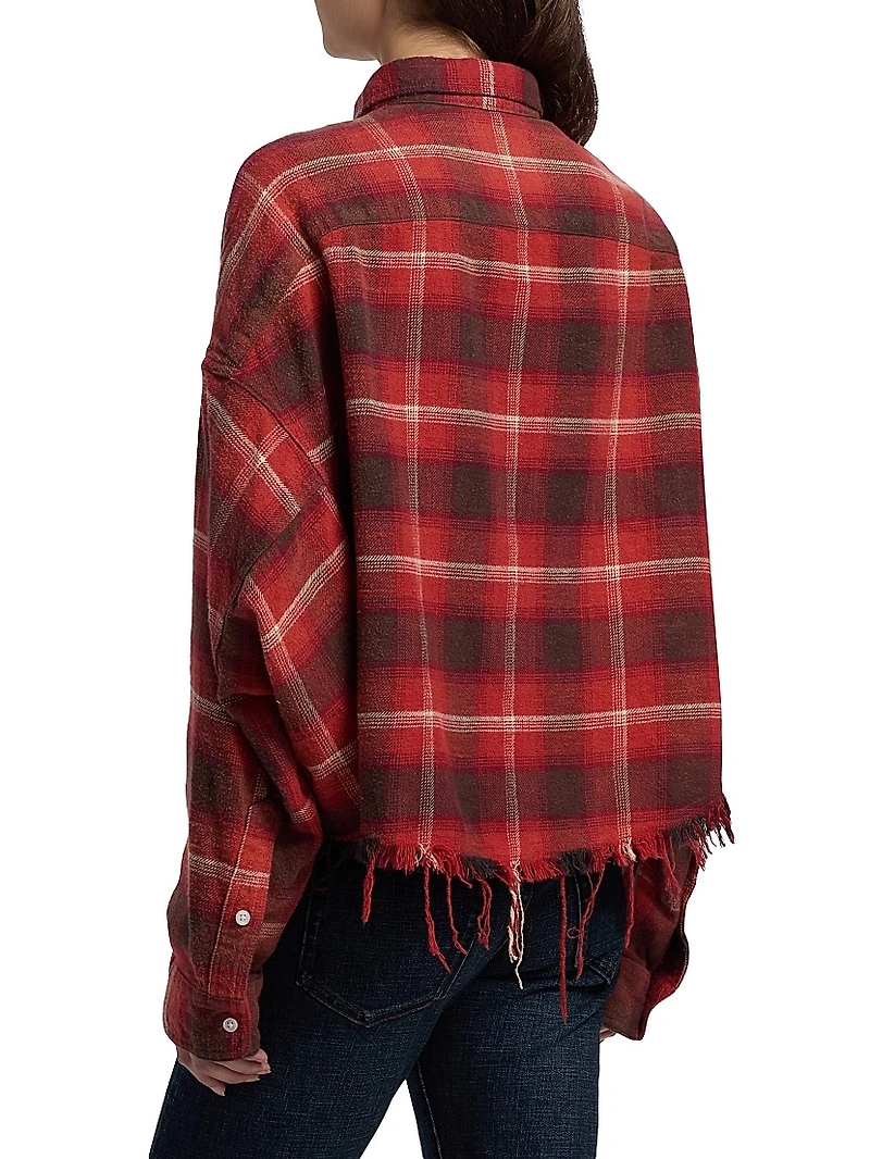 Plaid Cotton Crop Shirt