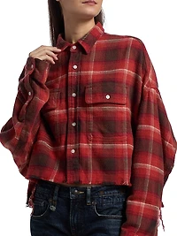 Plaid Cotton Crop Shirt