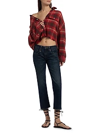 Plaid Cotton Crop Shirt