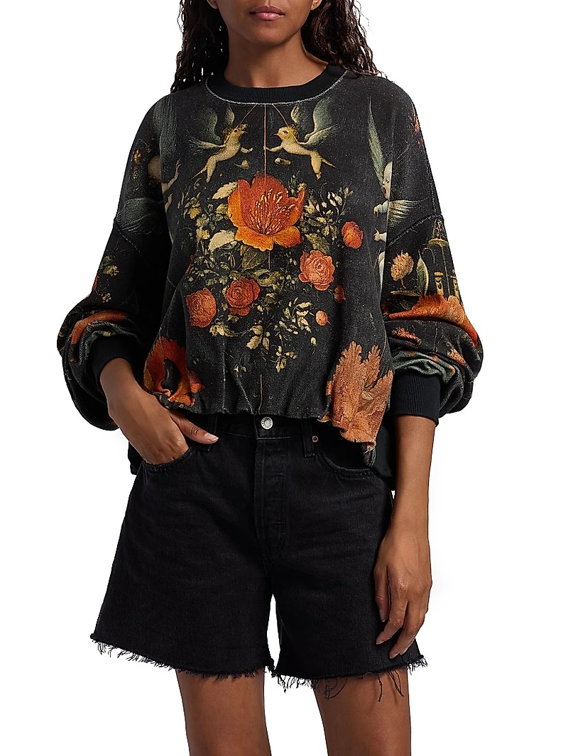 Floral Cotton Balloon Top