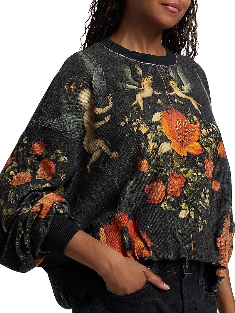 Floral Cotton Balloon Top