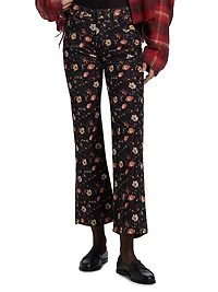 Joan Floral Kick Flare Jeans